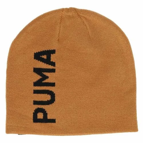 Шапка бини PUMA, демисезон/зима, размер OS, коричневый
