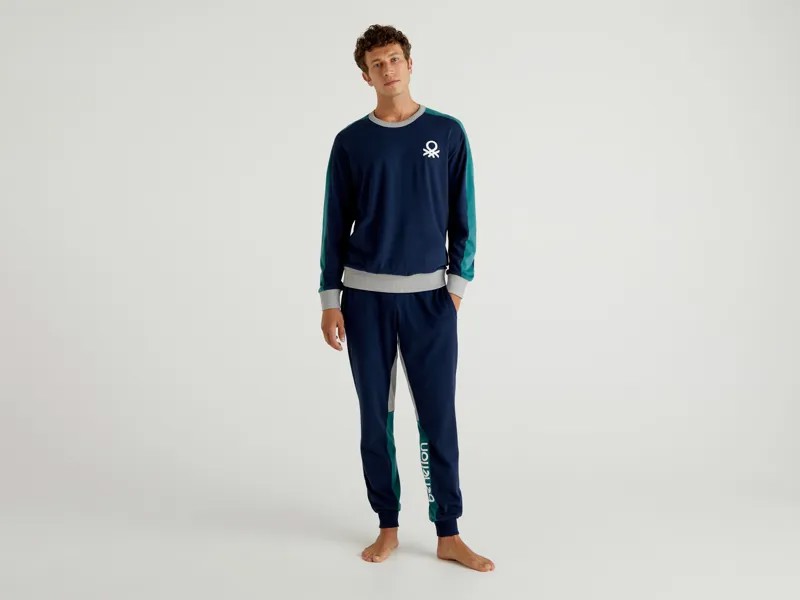 Пижама мужская United Colors of Benetton 21A_3I8X4P2D5 синяя XL