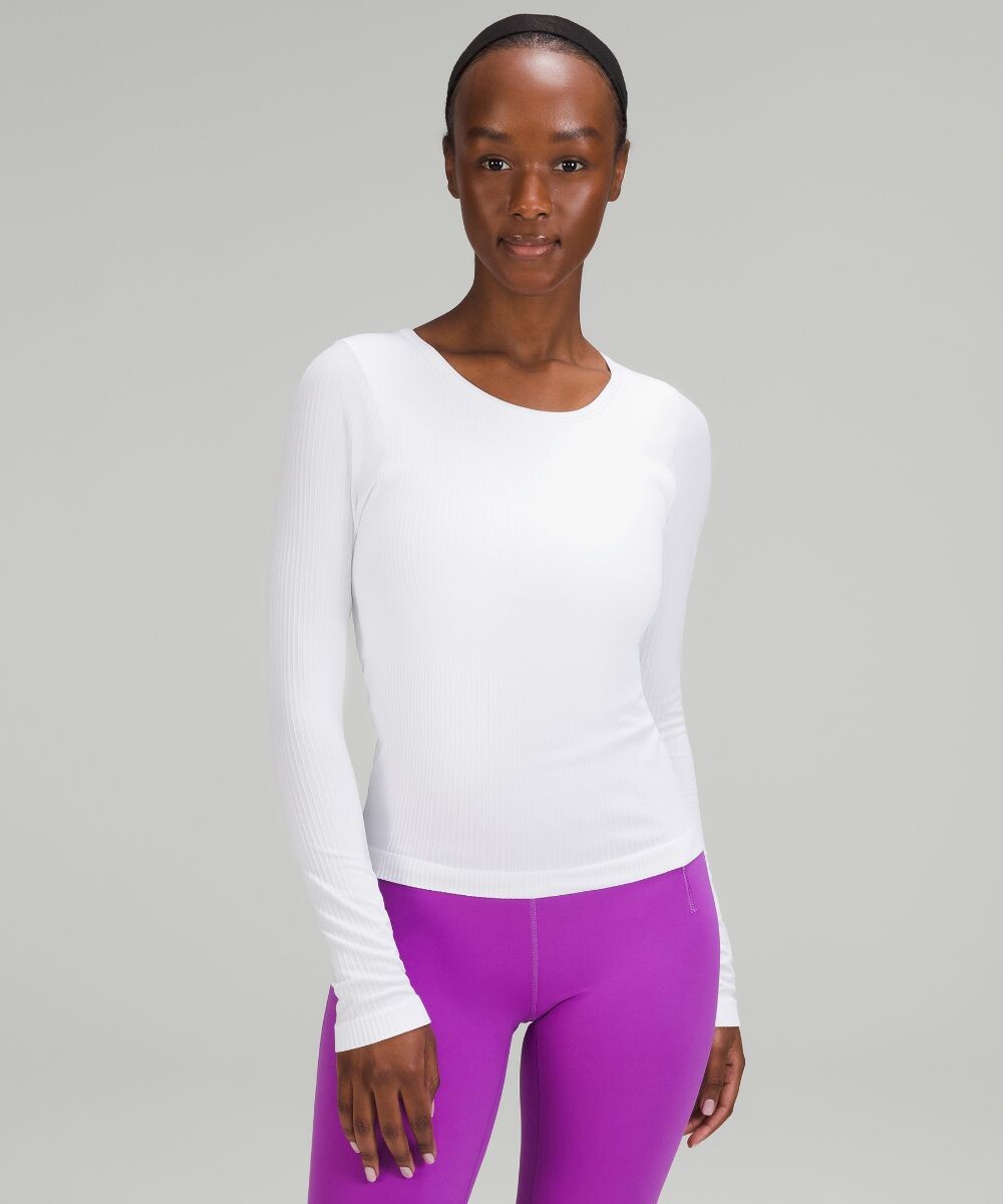 Рубашка длиной до талии с длинными рукавами от Ebb to Street Lululemon, белый