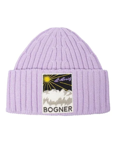 Шапка Bogner 96347096 BONY l сиреневый+принт