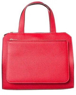 Женская кожаная сумка-тоут среднего размера Valextra Passepartout, красная
