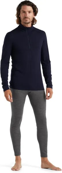 Куртка 200 Oasis Merino Base Layer Long Sleeve 1/2 Zip Icebreaker, цвет Midnight Navy