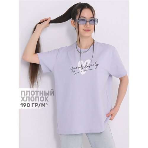 Футболка Апрель, размер 88-164, черный, белый