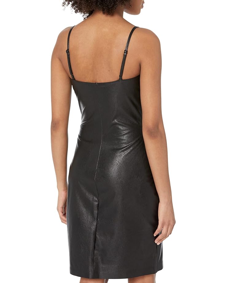 Платье Commando Faux Leather Spaghetti Strap Dress FLT304, черный