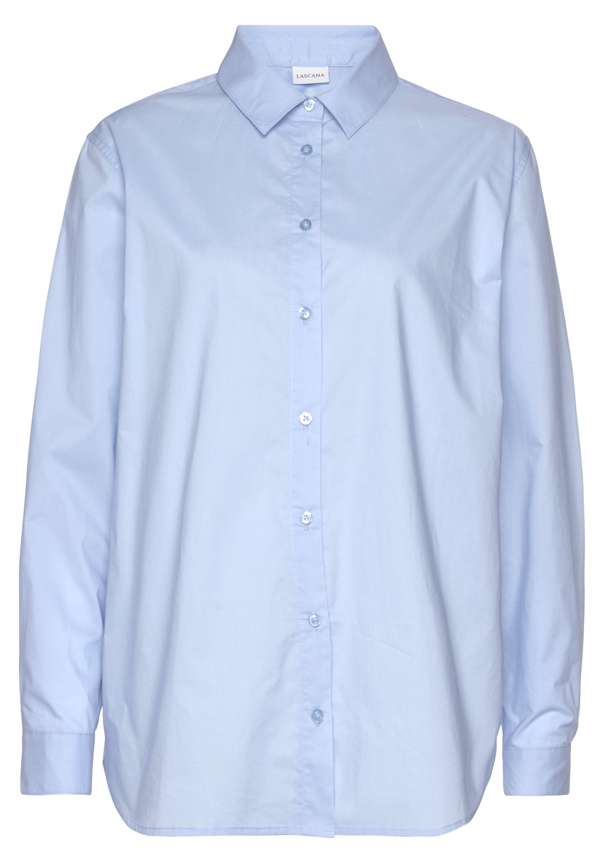 Блуза LASCANA Hemd, светло-синий