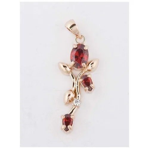 Подвеска Lotus Jewelry, гранат, красный