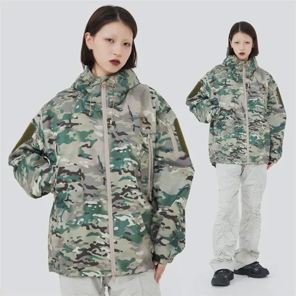 Куртка женская тактическая, ветровка в стиле милитари, водонепроницаемая, камуфляжная, для охоты и занятий спортом, модная уличная одежда в ...