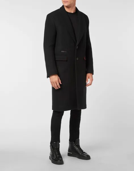 Пальто длинное Philipp Plein, черный