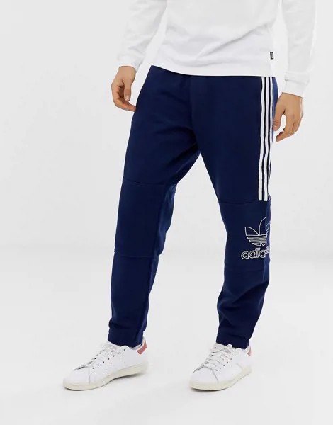 Темно-синие джоггеры с логотипом adidas Originals-Темно-синий
