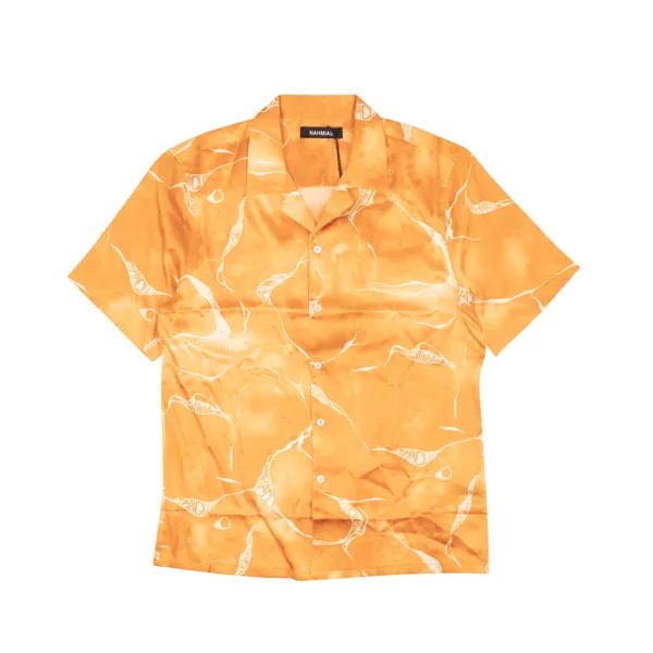 Шелковая рубашка на пуговицах Orange Miracle Tie Dye Nahmias, оранжевый