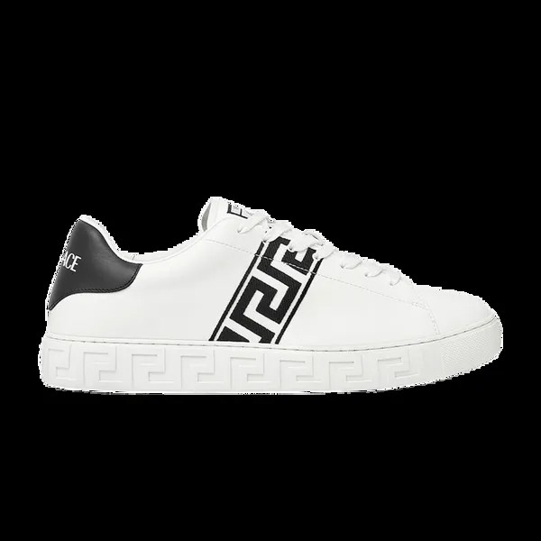 Кроссовки Versace Embroidered Greca Sneaker 'White Black', белый