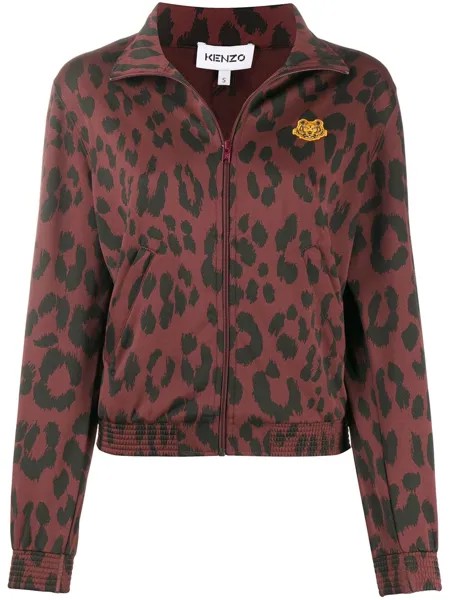 Kenzo куртка на молнии с леопардовым принтом