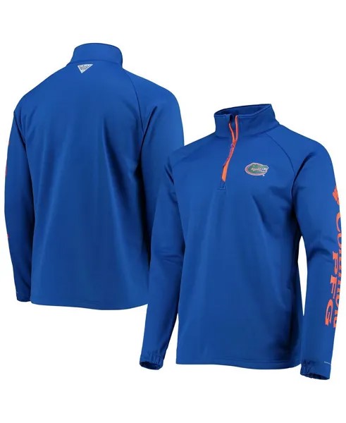 Мужская куртка royal florida gators terminal tackle fleece raglan omni-shade с молнией на четверть Columbia