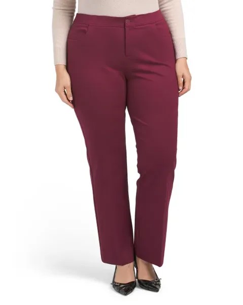 Плюс компрессионные брюки Bootleg Anne Klein, цвет Chianti