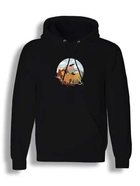 Худи унисекс СувенирShop Спирит/Душа прерий/Мультфильм 9 черное 2XL
