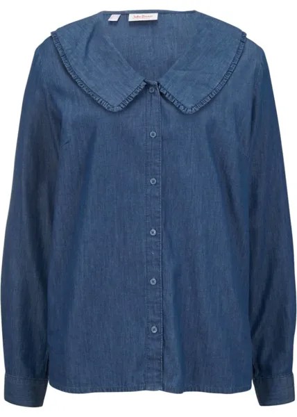 Джинсовая блузка с воротником John Baner Jeanswear, синий