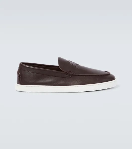 Кожаные топсайдеры Varsiboat Christian Louboutin, коричневый
