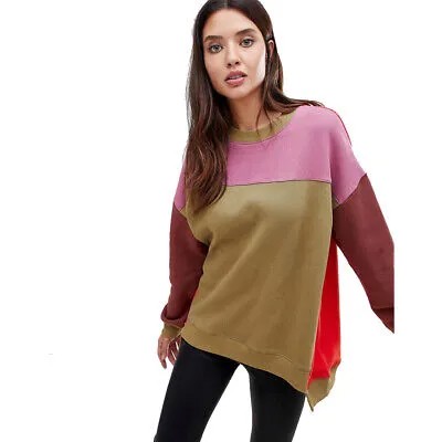 Вязаный свитер в стиле колор-блок Blank Nyc, разноцветный, размер X-Small