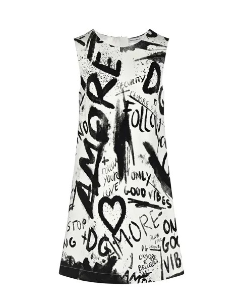 Платье со сплошным логотипом Dolce&Gabbana детское