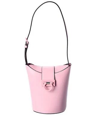 Ferragamo Trifolio Маленькая кожаная женская сумка через плечо, розовая