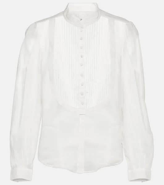 Рубашка balesa из хлопка и шелка Isabel Marant, белый