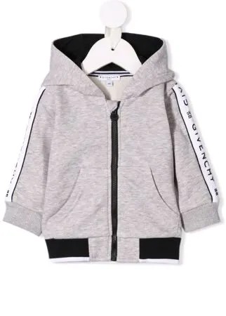 Givenchy Kids толстовка на молнии с капюшоном и вставками по бокам