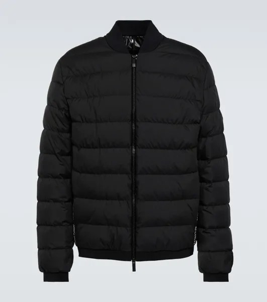Куртка-бомбер на пуху из уаза Moncler, черный