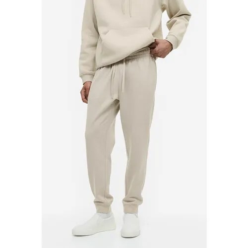 Брюки джоггеры H&M, размер S, бежевый, экрю