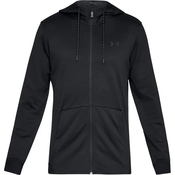 Толстовка Under Armour Fleece Full Zip Hooded, 001 черный, SM INT