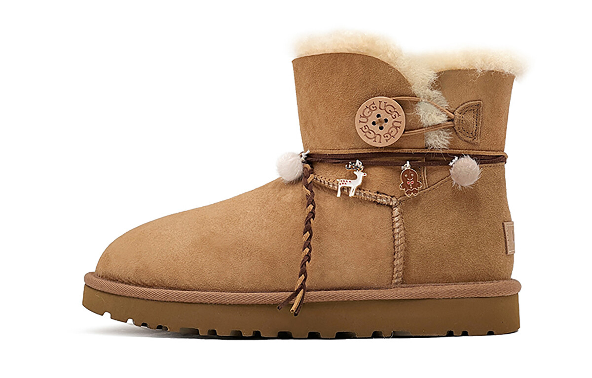 Женские мини-сапоги Bailey Bow II Snow Boots бежевого цвета Ugg
