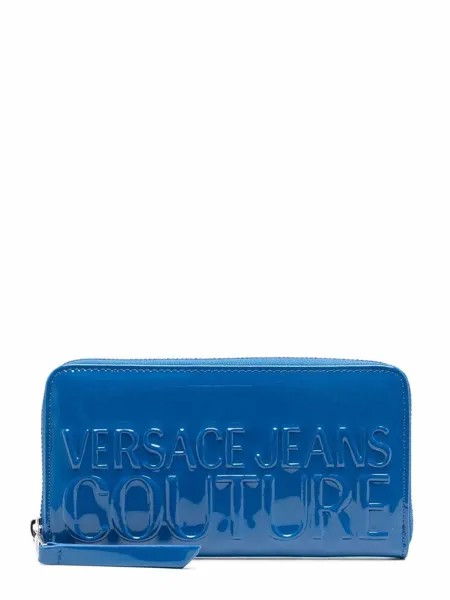 Versace Jeans Couture кошелек с круговой молнией и тисненым логотипом