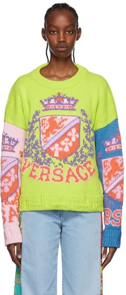 Разноцветный хлопковый свитер Versace