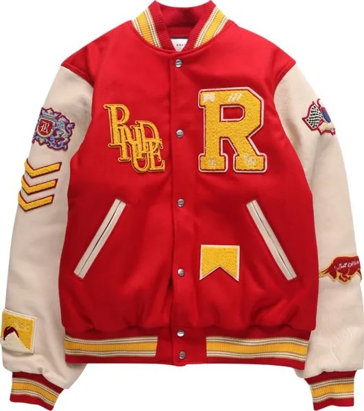 Куртка Rhude Bull Market Varsity Jacket 'Red/Creme', красный