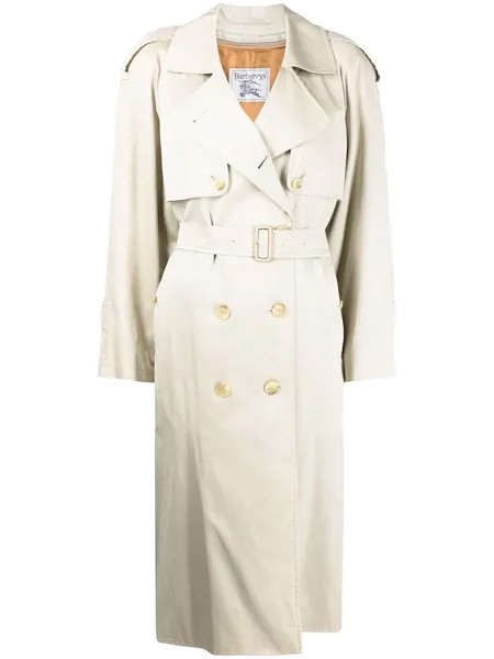 Burberry Pre-Owned двубортный тренч 1990-х годов