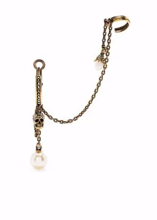 Alexander McQueen серьга-кафф с декором Skull