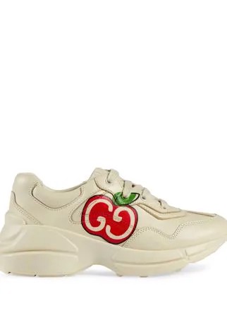 Gucci Kids кроссовки Rhyton с логотипом GG