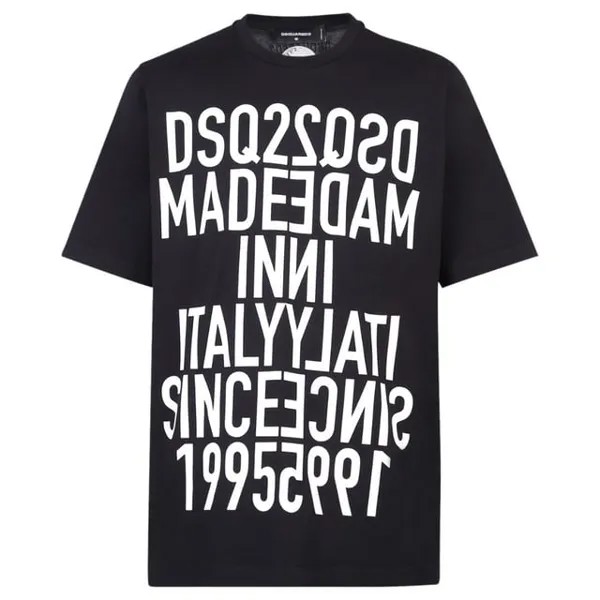 Футболка больших размеров производства Италии с 1995 года Dsquared2, черный
