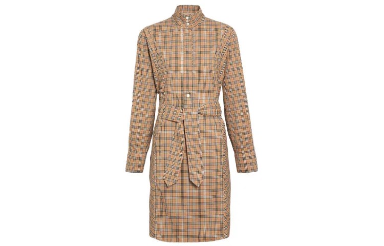 Burberry женское платье с длинными рукавами, цвет Archive Beige