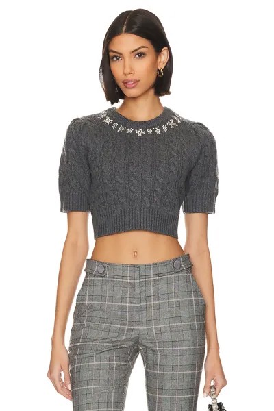 Свитер LoveShackFancy Chapelle Crop, цвет Charcoal