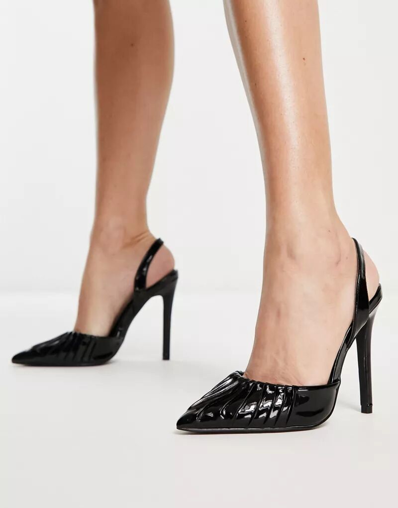 Glamorous – черные лакированные туфли на каблуке