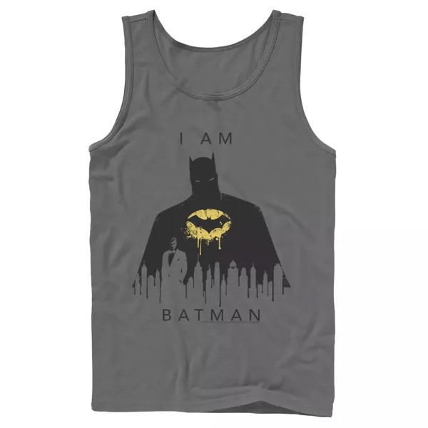 Мужской постер из комиксов DC I Am Batman Skyline, майка DC Comics