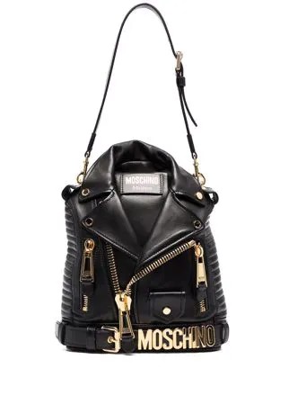 Moschino мини-рюкзак в форме байкерской куртки