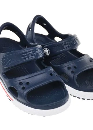Синие сланцы на белой подошве Crocs детские