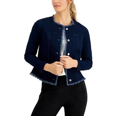 Женская короткая джинсовая куртка Kasper темно-синего цвета S BHFO 0932