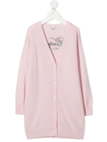 Philosophy Di Lorenzo Serafini Kids удлиненный кардиган с логотипом на спине