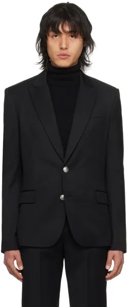 Черный пиджак с двумя пуговицами Balmain