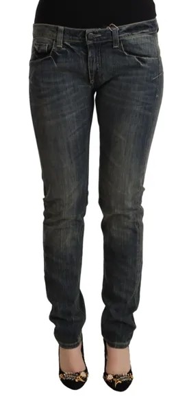 Джинсы CELLAR DOOR Синие джинсовые брюки узкого кроя из хлопка с низкой талией W30 250 долларов США