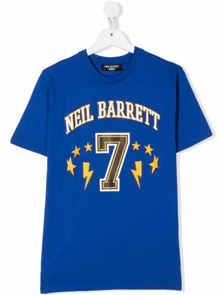 Neil Barrett Kids футболка с логотипом