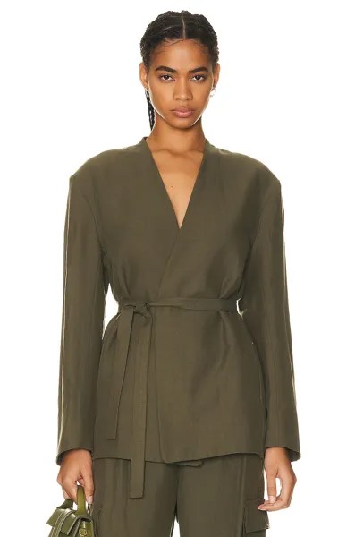 Куртка Enza Costa For Fwrd Twill Belted, цвет Dark Olive