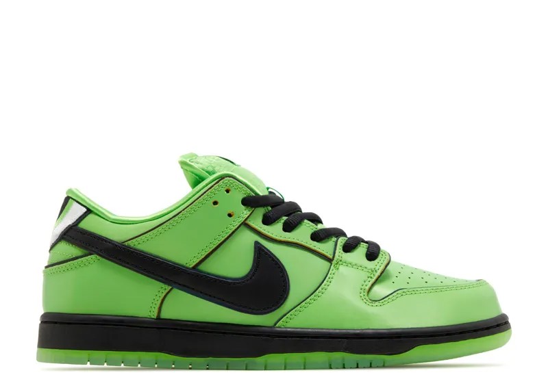 Кроссовки Nike The Powerpuff Girls X Dunk Low Pro Sb Qs 'Buttercup', зеленый